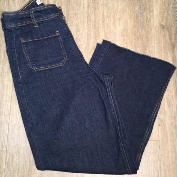 OAT NYC Wide Leg Dark wash ankle Jeans 6/28 - Picture 1 of 6